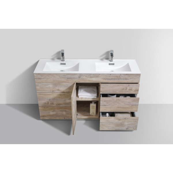 KubeBath KFM60D Milano 60" Double Sink Bathroom Vanity