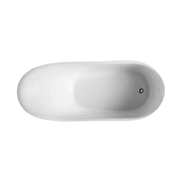 KubeBath KFST1067 Victorian 67 Inch Acrylic Free Standing Bathtub In White