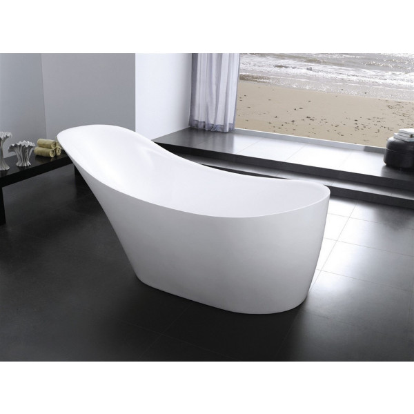 KubeBath KFST1067 Victorian 67 Inch Acrylic Free Standing Bathtub In White