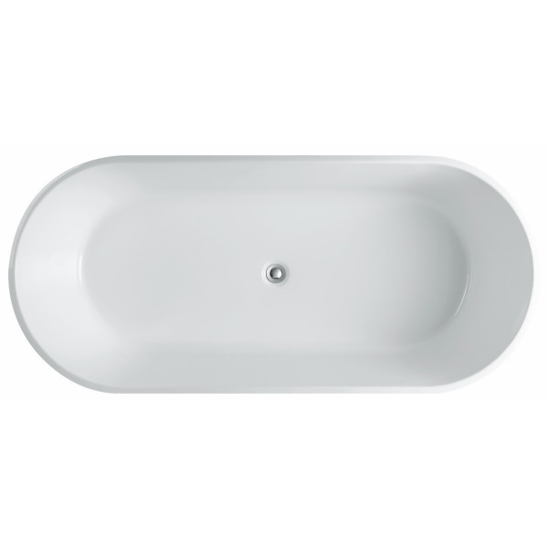 Kube KFST1467 Ovale 67 Inch Acrylic Free Standing Bathtub In White
