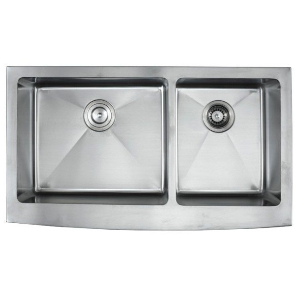 Kraus KHF203-33 33 inch Farmhouse Double Bowl Stainless Steel Kitchen Sink