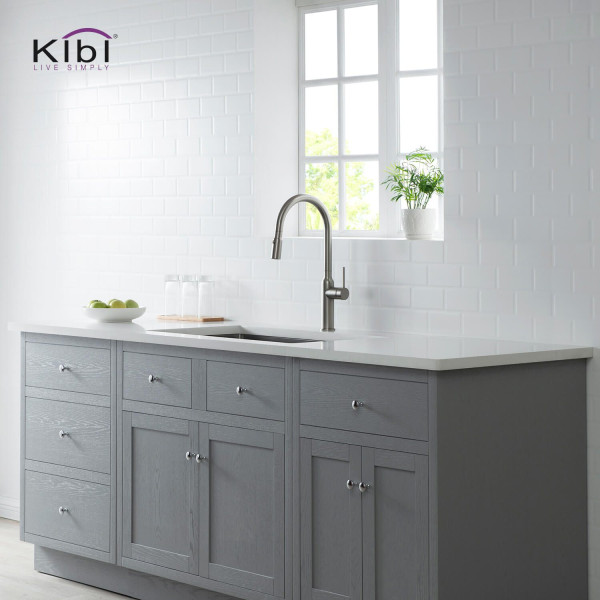 KIBI KKF2008BN Hilo Single Handle Pull Down Kitchen Sink Faucet