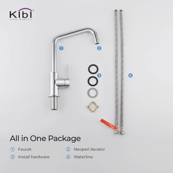 KIBI KKF2012CH Macon Single Handle Bar Sink Faucet