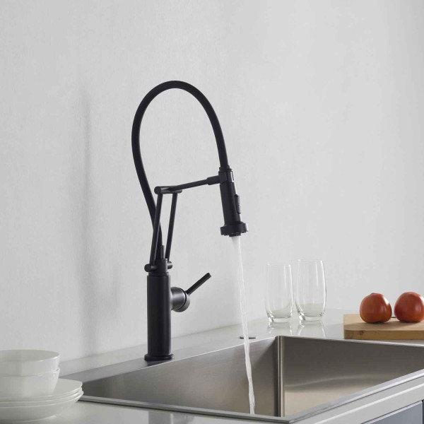 KIBI KKF2014MB Engel Single Handle Pull Down Kitchen Faucet