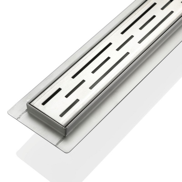 Kube KLD36LINEAR Steel Linear Drain In Satin Polished With Linear Grate