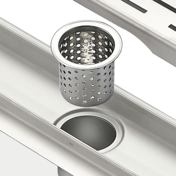 KubeBath KLD36TILE Modern Linear Drain With Tile Grate In Satin Polished