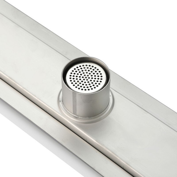 KubeBath KLD36TILE Modern Linear Drain With Tile Grate In Satin Polished