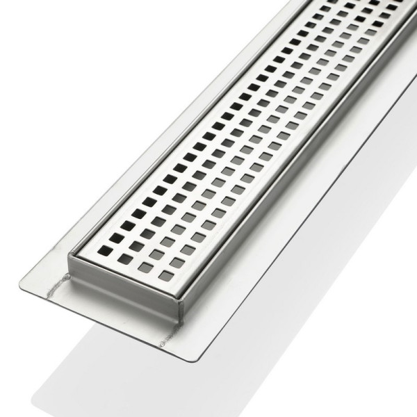 Kube KLD48PIXEL 47.25 Inch Linear Drain With Pixel Grate In Satin Polished