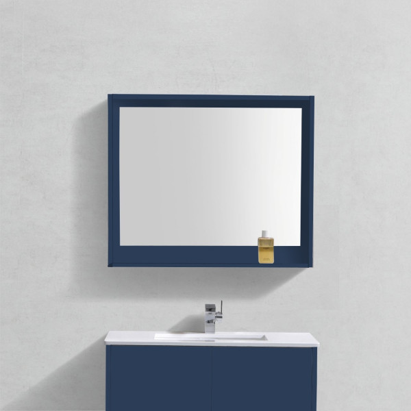 KubeBath KB36-M Bosco 36" Framed Mirror With Shelve