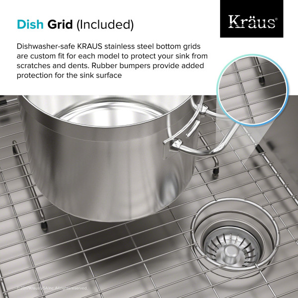 Kraus KP1TS25S-1 Pax™ 25” Single Bowl Stainless Steel Drop-In Kitchen Sink