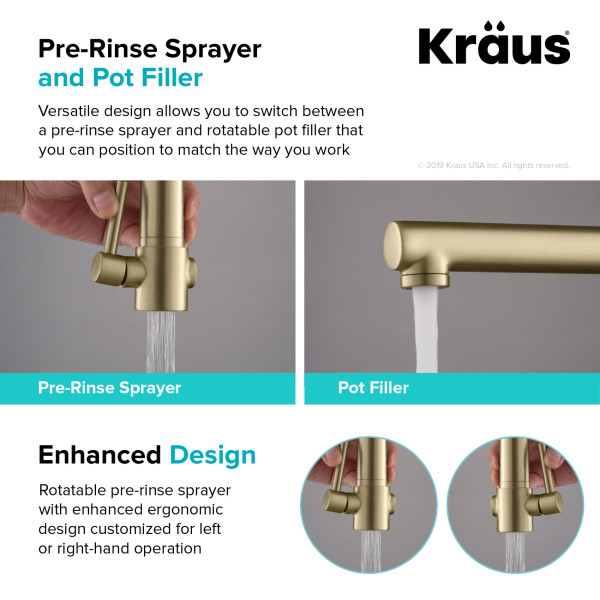 Kraus KPF-1603 Artec Pro™ Commercial Style Pre-Rinse Kitchen Faucet
