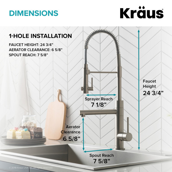 Kraus KPF-1603 Artec Pro™ Commercial Style Pre-Rinse Kitchen Faucet