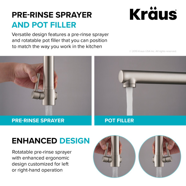 Kraus KPF-1603 Artec Pro™ Commercial Style Pre-Rinse Kitchen Faucet