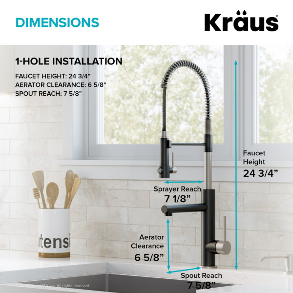 Kraus KPF-1603 Artec Pro™ Commercial Style Pre-Rinse Kitchen Faucet