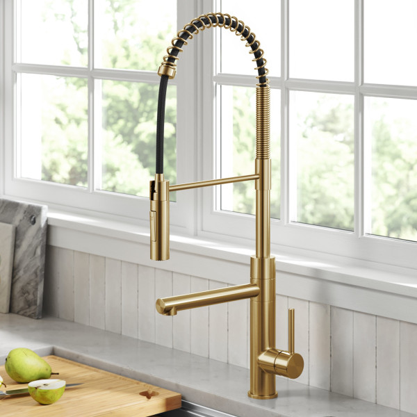 KRAUS KPF-1604SFS Commercial Pull-Down Single Handle Kitchen Faucet w Pot Filler
