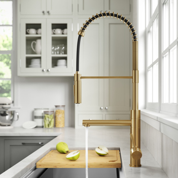 KRAUS KPF-1604SFS Commercial Pull-Down Single Handle Kitchen Faucet w Pot Filler