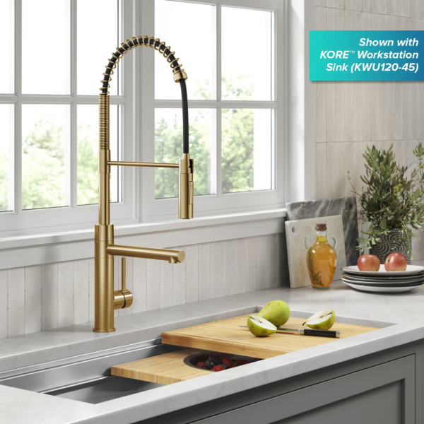 KRAUS KPF-1604SFS Commercial Pull-Down Single Handle Kitchen Faucet w Pot Filler