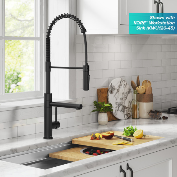 KRAUS KPF-1604SFS Commercial Pull-Down Single Handle Kitchen Faucet w Pot Filler