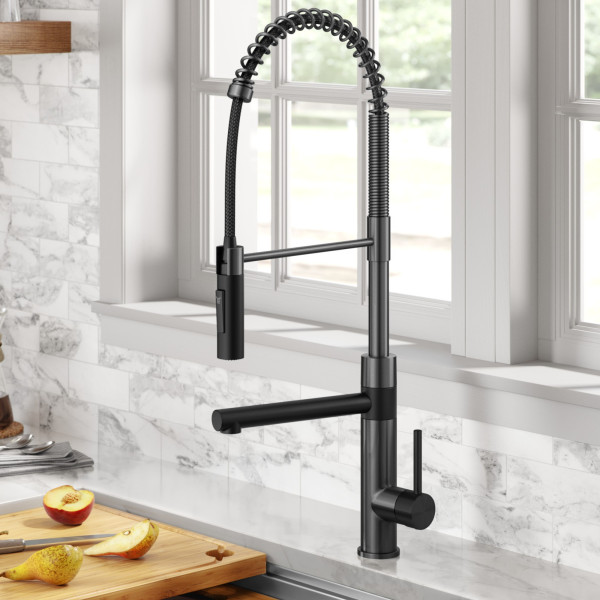 KRAUS KPF-1604SFS Commercial Pull-Down Single Handle Kitchen Faucet w Pot Filler