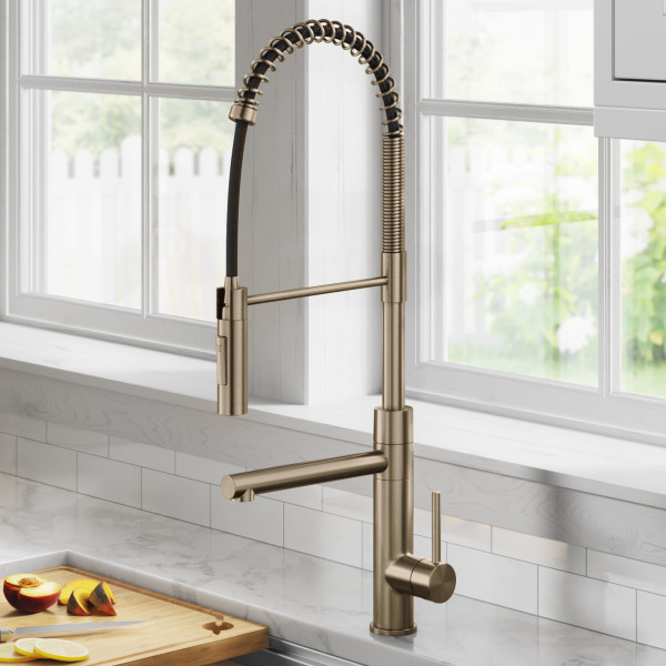 KRAUS KPF-1604SFS Commercial Pull-Down Single Handle Kitchen Faucet w Pot Filler