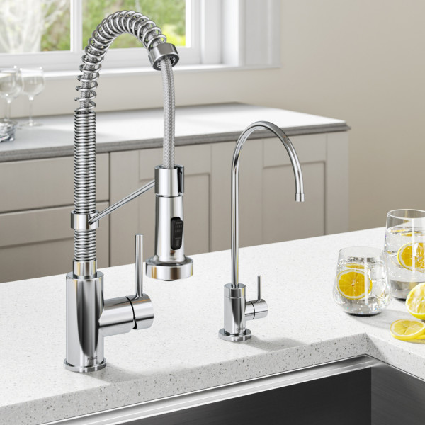 Kraus KPF-1610-FF-100 Pull-Down Kitchen Faucet and Water Filter Faucet Combo