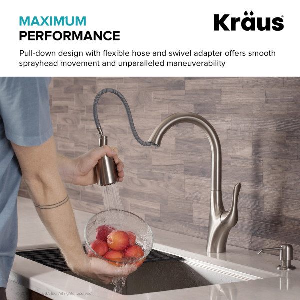 Kraus KPF-1674SFS Merlin™ Pull-Down Kitchen Faucet In Spot Free S. Steel