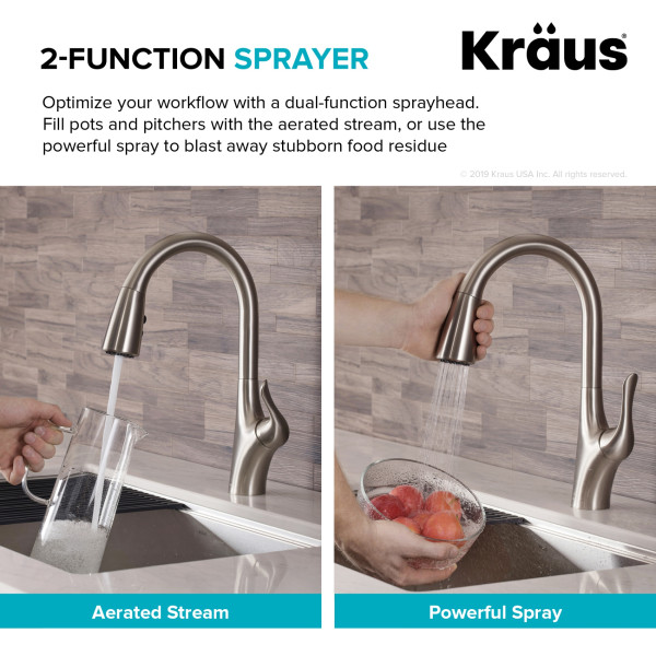 Kraus KPF-1674SFS Merlin™ Pull-Down Kitchen Faucet In Spot Free S. Steel