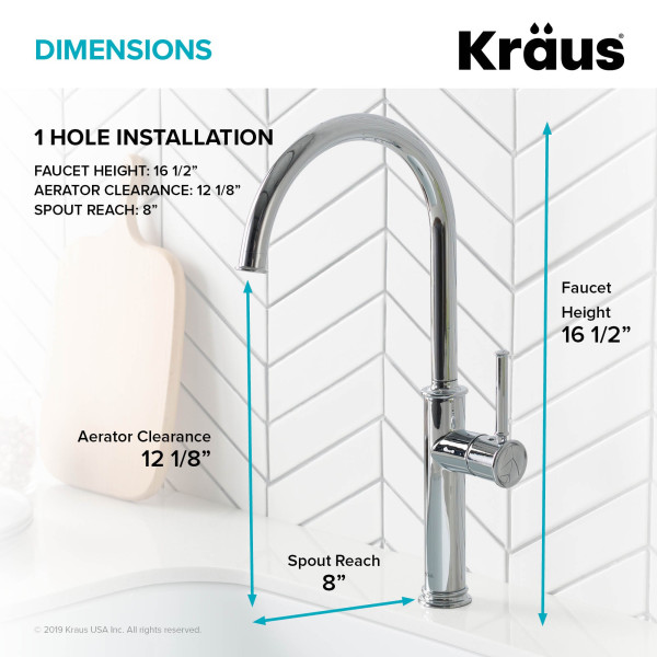 Kraus KPF-1681CH KRAUS Sellette™ Kitchen Bar Faucet in Chrome Finish