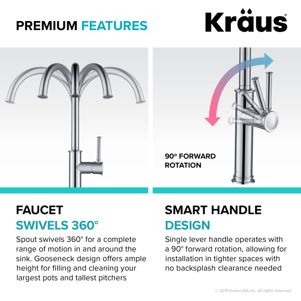 Kraus KPF-1681CH KRAUS Sellette™ Kitchen Bar Faucet in Chrome Finish