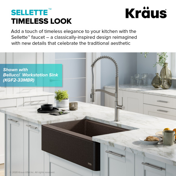 Kraus KPF-1683SFS Sellette Pull-Down Kitchen Faucet Spot Free Stainless Steel