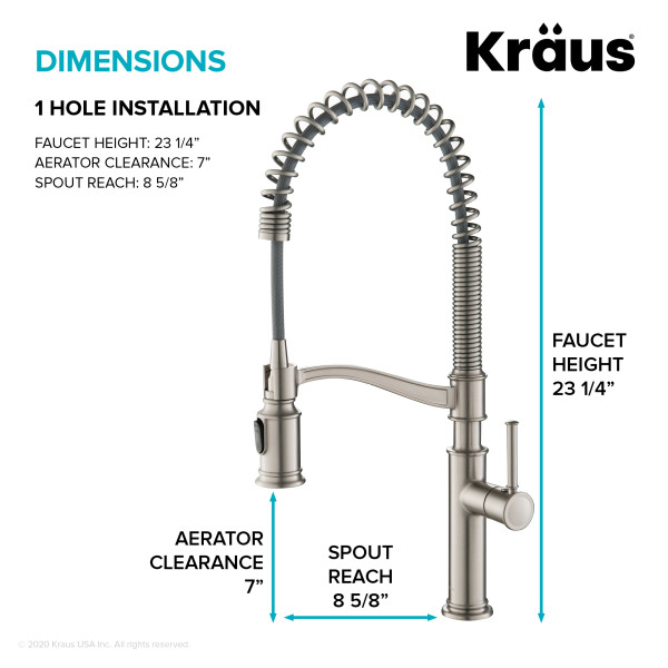 Kraus KPF-1683SFS Sellette Pull-Down Kitchen Faucet Spot Free Stainless Steel