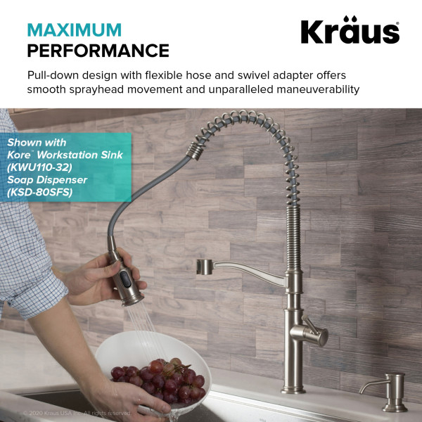 Kraus KPF-1683SFS Sellette Pull-Down Kitchen Faucet Spot Free Stainless Steel