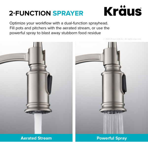 Kraus KPF-1683SFS Sellette Pull-Down Kitchen Faucet Spot Free Stainless Steel