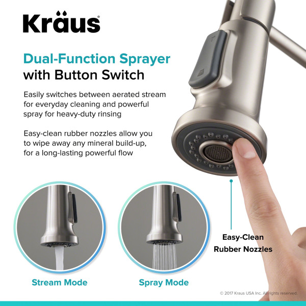 Kraus KPF-1690 Britt™ Commercial Style Pull Down Kitchen Faucet