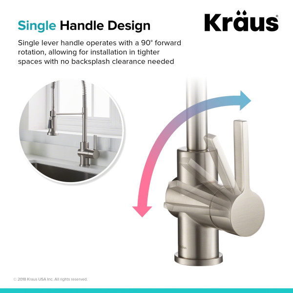 Kraus KPF-1690 Britt™ Commercial Style Pull Down Kitchen Faucet