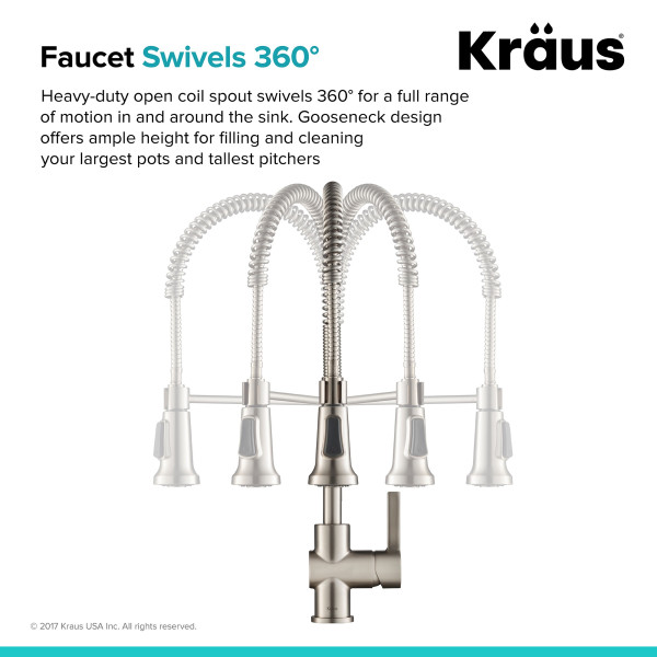 Kraus KPF-1690 Britt™ Commercial Style Pull Down Kitchen Faucet
