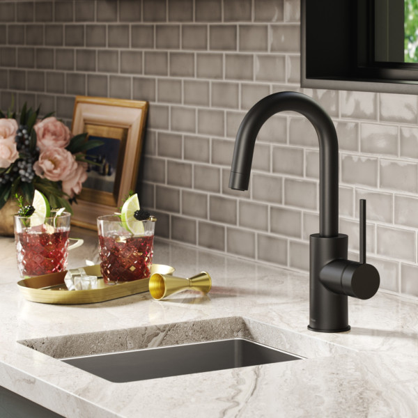 Kraus KPF-2600 Oletto™ Single Handle Bar Faucet with QuickDock Top Mount Installation Assembly