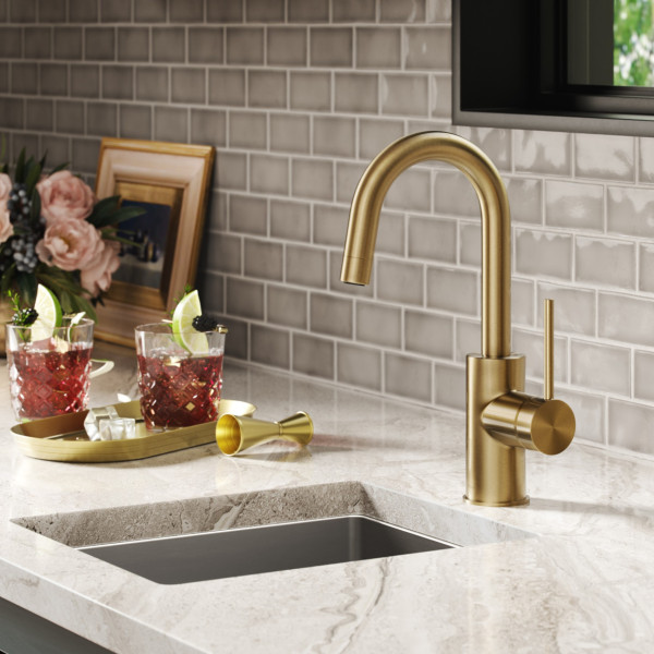 Kraus KPF-2600 Oletto™ Single Handle Bar Faucet with QuickDock Top Mount Installation Assembly