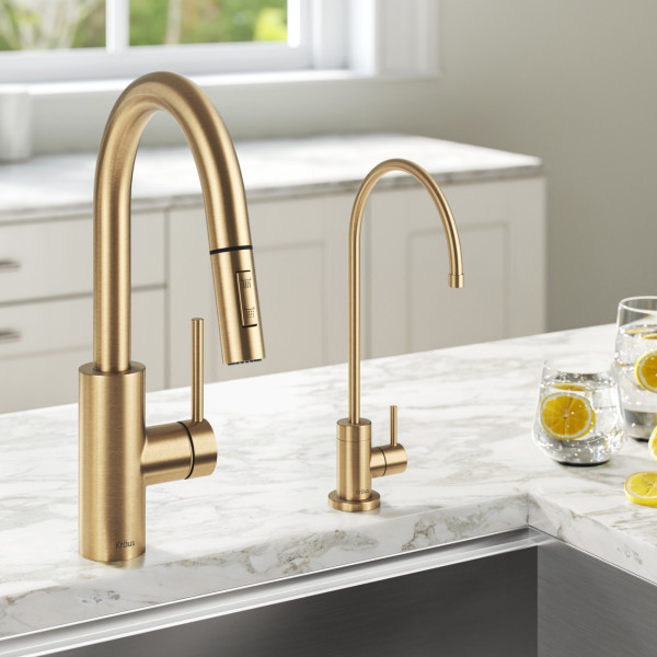 Kraus KPF-2620-FF-100 Pull-Down Kitchen Faucet and Water Filter Faucet Combo