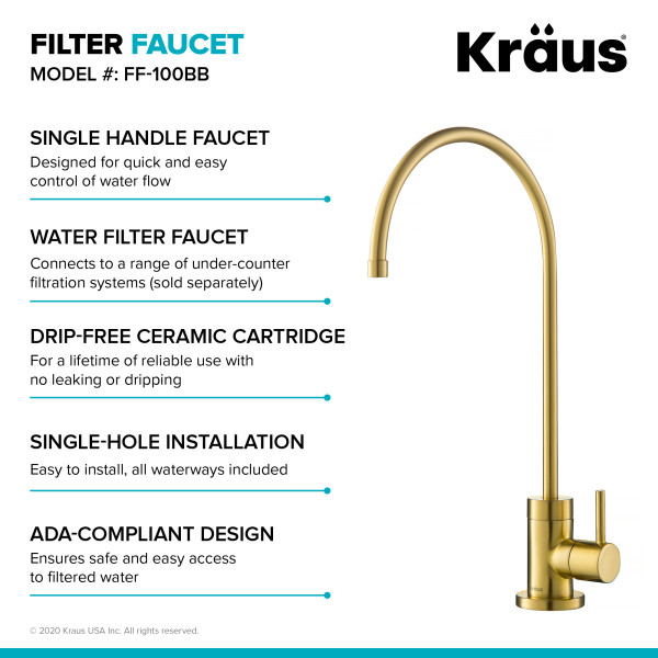 Kraus KPF-2620-FF-100 Pull-Down Kitchen Faucet and Water Filter Faucet Combo