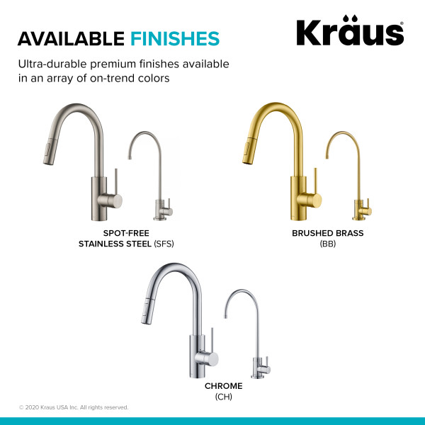 Kraus KPF-2620-FF-100 Pull-Down Kitchen Faucet and Water Filter Faucet Combo