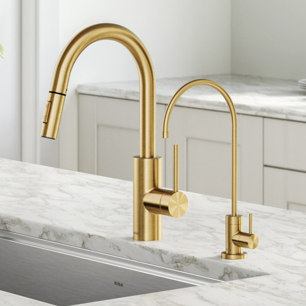 Kraus KPF-2620-FF-100 Pull-Down Kitchen Faucet and Water Filter Faucet Combo