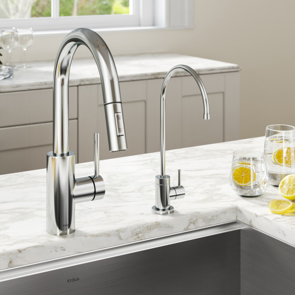 Kraus KPF-2620-FF-100 Pull-Down Kitchen Faucet and Water Filter Faucet Combo