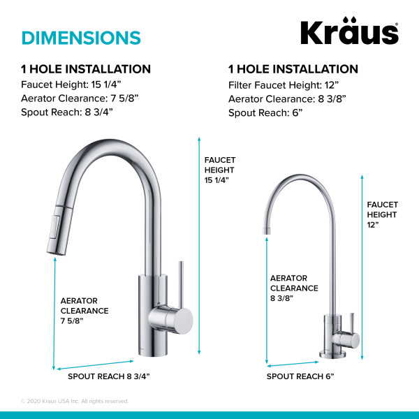 Kraus KPF-2620-FF-100 Pull-Down Kitchen Faucet and Water Filter Faucet Combo