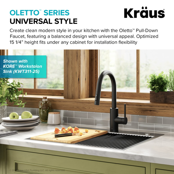 Kraus KPF-2620 Oletto™ Single Handle Pull Down Kitchen Faucet