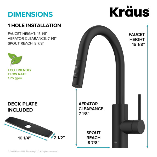 Kraus KPF-2620 Oletto™ Single Handle Pull Down Kitchen Faucet