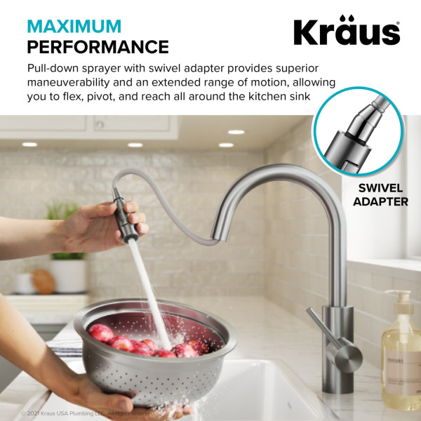 Kraus KPF-2620 Oletto™ Single Handle Pull Down Kitchen Faucet