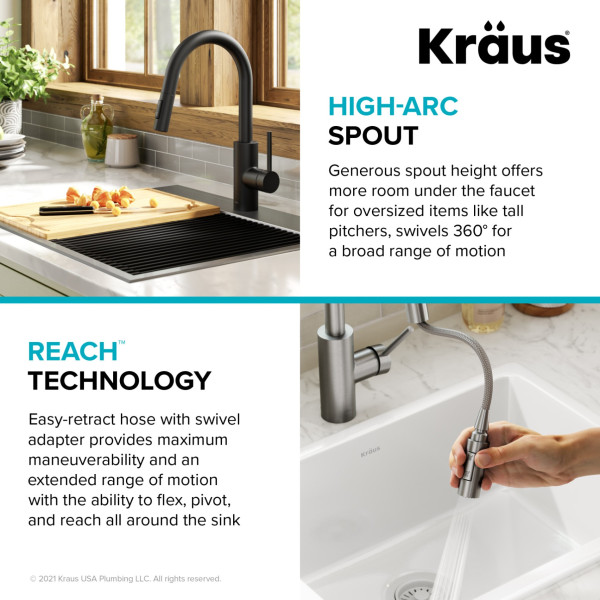 Kraus KPF-2620 Oletto™ Single Handle Pull Down Kitchen Faucet