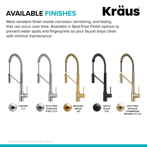 Kraus KPF-2631 Oletto™ Single Handle Pull Down Commercial Kitchen Faucet