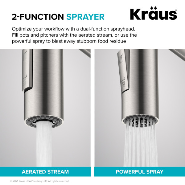 Kraus KPF-2631 Oletto™ Single Handle Pull Down Commercial Kitchen Faucet